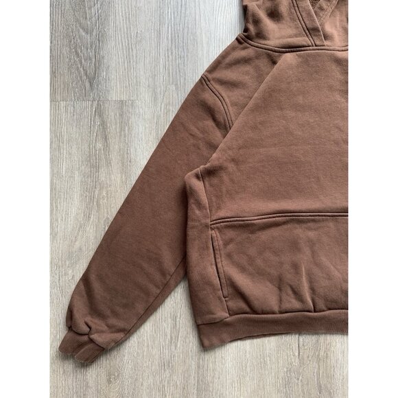 Rare Vintage Y2K Nike Swoosh Brown Hoodie Youth XL Kids Sports Streetwear - Picture 4 of 8